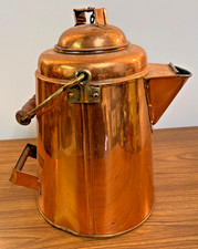 Antique 19th Century Copper Coffee Campfire Pot 10