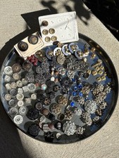 Huge 5 LB Vintage Estate Button Lot Glass Metal Rhinestone Victorian Edwardian picture