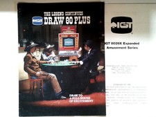 IGT DRAW 80 PLUS Arcade Gaming Manual Guide 8039X Video Poker Flyer 1983 picture