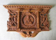 THAI Hardwood Carving, Wall Decor : Buddist Monk, Dragons, Peacock, etc. picture