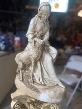 Vintage Marian of Rylstone Statue, Marwal, 1950's, Woman With Deer picture