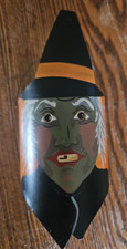 1988 Vintage Edna Young Shadow Dancers Metal Halloween Witch Lantern Ornament picture