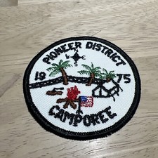 1975 Pioneer District Camporee patch Vintage 3” picture