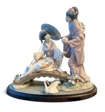 1983 Lladro Retired # 1445 Springtime in Japan w/ Base & Original Box MINT 14.5” picture