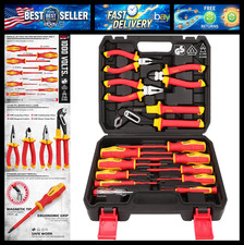 Insulated Screwdriver & Pliers Set: 14-Piece VDE Insulated Set 1000V Insulated E picture