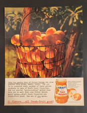 Original 1962 Kraft Peach Preserves print ad 10 x13 picture