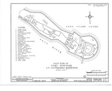 Photo:Fort Schuyler Bronx NY 1930s Plot Plan Map Throggs Neck HABS picture