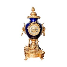 Late 19th C French Louis XV Revival Porcelain & Gilt Bronze Mantel Clock - NW picture