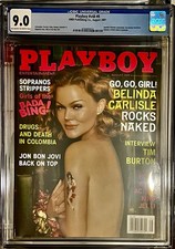PLAYBOY MAGAZINE AUGUST 2001 v48 #8 BELINDA CARLISLE 9.0 CGC TOP POP picture
