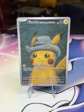PROXY Pokemon Van Gogh Museum Pikachu With Grey Felt Hat 085 Proxy Promo Card. picture
