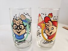 Pair Of 1980s Alvin & Simon Chipmunk Drinking Glasses # O picture