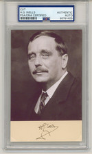 H. G. Wells ~ Signed Autographed Authentic Signature HG ~ PSA DNA Encased picture
