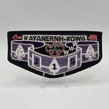 Kayanernh-Kowa OA Lodge 219 Hiawatha Seaway Council NY Flap Patch BLK Bdr picture