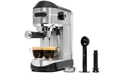 Mixpresso STGCM15-SS/BK Espresso Maker With Milk Frother, 15 Bar Black picture