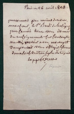 King Charles X Court President Séguier French Statesman Signed Letter France picture