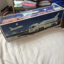Vintage 1999 HESS toy truck and Space Shuttle with SATELLITE New in box picture