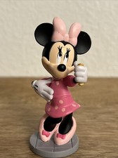 Minnie Mouse In Pink Dress Disney 3.2” Figure Pvc Toy On Base picture
