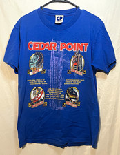 Vintage 90s Cedar Point T Shirt Medium Raptor Magnum Mean Streak Made in USA picture