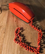 Vintage GTE Red Styleline Rotary Telephone Retro Automatic Electric Works picture