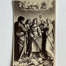 Antique CDV Filler Photograph Raphael Saint Cecilia Beautiful Masterpiece picture