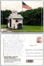 Ochopee Florida Smallest Post Office US Flag 1991 Posted Postcard picture