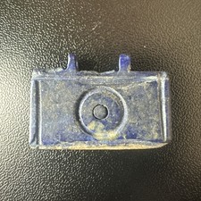 Ancient Roman Evil Eye Lapis Lazuli Tabular Pendant Amulet Flat Back Bead picture