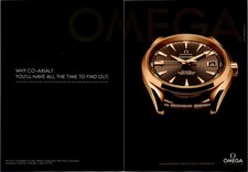 2011 • OMEGA Rose Gold Watch • 2 Page Print Ad • Fashion 2000s Style GA.09 picture