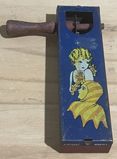 Antique 1920's Kirchhof Tin Litho Noisemakers with Wood Handle Works Collectible picture