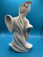 Vintage Handmade Ceramic Halloween Ghost Figure Decor picture