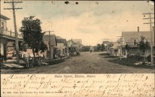 Blaine Maine ME Main Street Atlas Society c1907 Vintage Postcard bhn picture