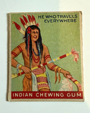 1947 Goudey Indian Gum #85 He Who Travels Everywhere Chippewa R773 Card picture
