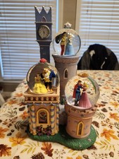 Disney Princess Clock Tower Castle Snow Globe – Musical – Lights Up – Tested  picture