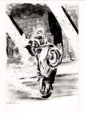 KERON GRANT DC COMICS STATI INK WASH ILLUSTRATION picture