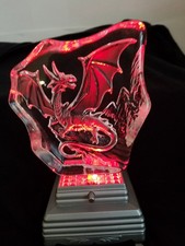 Color Changing LED Light Heavy Glass Dragon Figurine picture