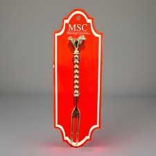MSC Mainstreet Collection Martini Santa Hat Shrimp Cocktail Fork 6” Christmas picture