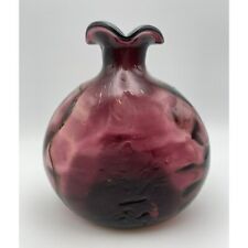 Clevenger Brothers Amethyst Glass Bottle Vintage Molded Windowsill Purple 50-60s picture