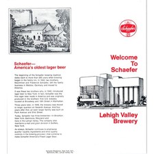 1970s Welcome to Schaefer Lehigh Valley Brewery PA Brochure H5-4 picture