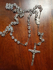 Vintage Alfredo Pieroni AP Sterling Silver Crystal Rosary Italy 1960s Crucifix picture