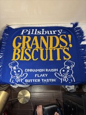 Pillsbury Doughboy Promo Grands Biscuits/cinnamon, Fringed Throw Blanket 44”x 44 picture