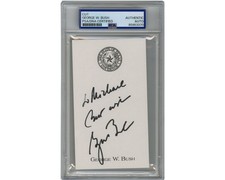 President George W. Bush Signed Cut as Texas Governor 