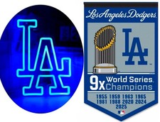 LA Los Angeles Dodgers Neon LED Blue Sign Pennant Game Room Garage Decoration picture