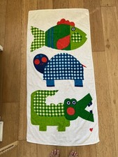 Vintage Terry Treasure Scallop Retro Animal Towel 54x26 Inches Cotton picture