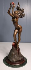 The Franklin Mint Mistress Of Fire Statue By Boris Vallejo Solid Bronze 1999 picture