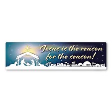 Jesus is the Reason Bumper Strip Magnet picture