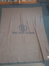 HUGE Vintage 1940s The Taft School Wool Stadium Blanket 60 x 78 HTF RARE VGC picture