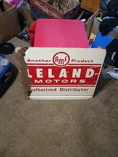 RARE ORIGINAL Vintage LELAND MOTORS Authorized Distributor AMF Advertising Sign picture