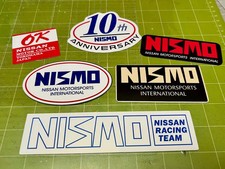 Old Logo Nismo Nissan Motorsports - Set of 6 Reproduction Stickers picture