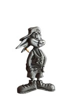 Vintage 1992Pewter Bugs Bunny with Gold Hoop Earring | Warner Brothers Space Jam picture
