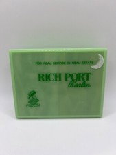 Vintage Rich Port Realtor Playing Cards Set Silver & Gold Cards MCM Advertising picture