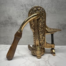 Vintage Vintner Brass Bar Mount Wine Bottle Opener Art Nouveau picture